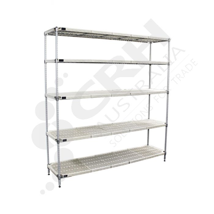 5 Tier Plastic Mat Coolroom Shelving CRH Australia
